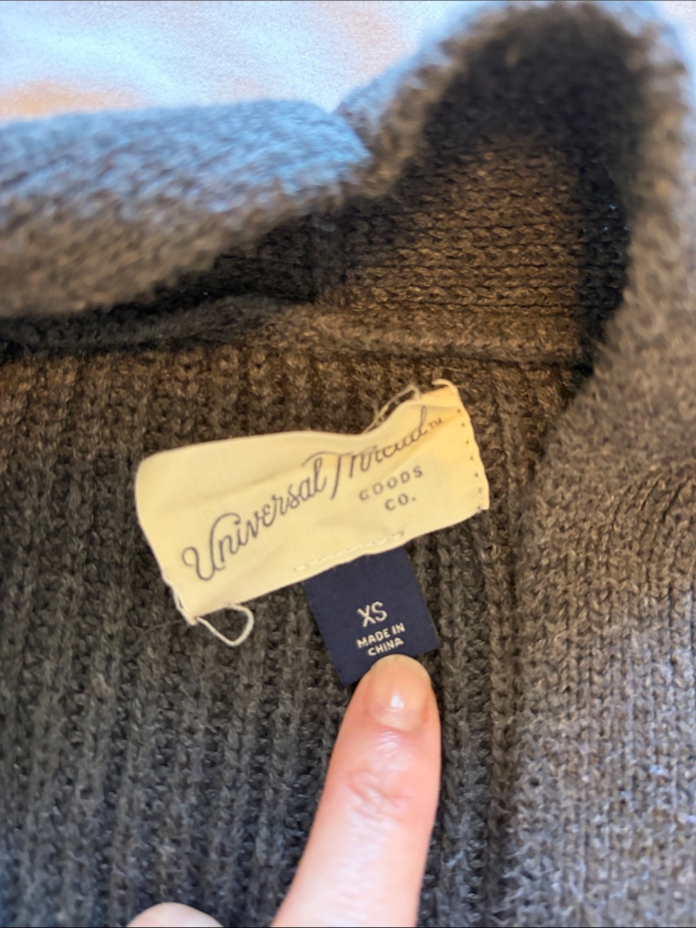 Universal Thread Gray Ribbed Open-Front Knit Cardigan - Picture 2 of 2